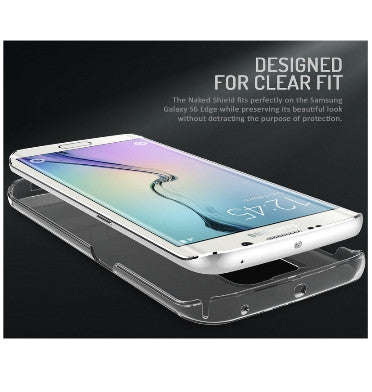 SAMSUNG GALAXY S6 EDGE PREMIUM NAKED SHIELD CASE GOLD PLATINUM/CLEAR | OBLIQ