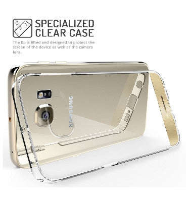 SAMSUNG GALAXY S6 EDGE PREMIUM NAKED SHIELD CASE GOLD PLATINUM/CLEAR | OBLIQ