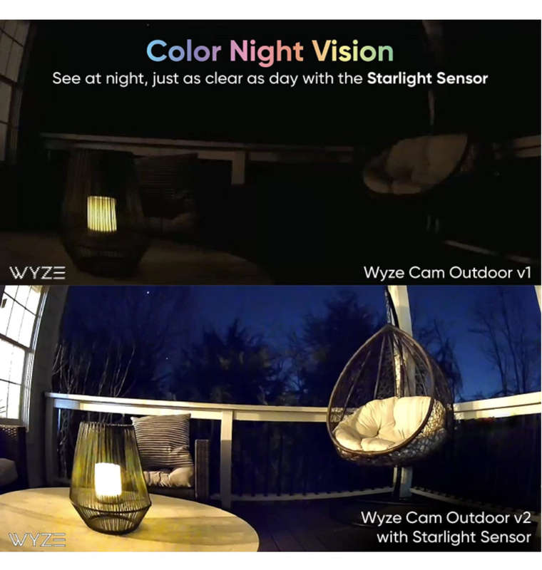 WYZE CAM OUTDOOR V2 SMART HOME CAMERA STARTER BUNDLE