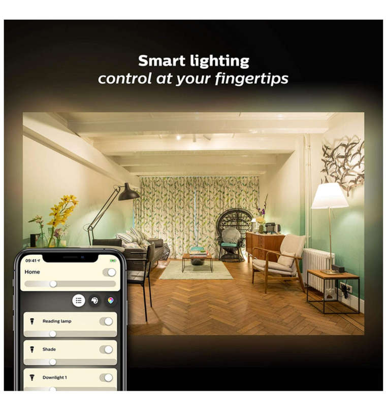 PHILIPS HUE E12 LED SMART CANDLE BULB WHITE 2PK