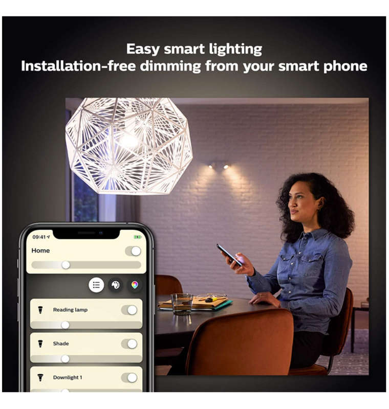 PHILIPS HUE E12 LED SMART CANDLE BULB WHITE 2PK