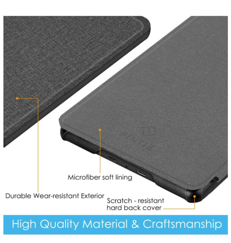 AMAZON KINDLE (2019) PREMIUM SLIM PROTECTIVE FLIP COVER GRAY | FINTIE