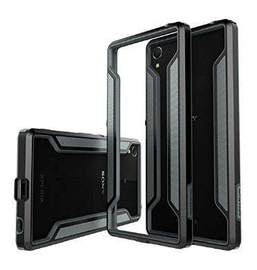 SONY XPERIA Z3+ PREMIUM SLIM HYBRID ARMOR BORDER CASE BLACK/CLEAR | NILKIN