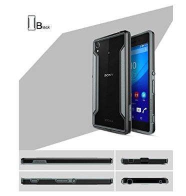 SONY XPERIA Z3+ PREMIUM SLIM HYBRID ARMOR BORDER CASE BLACK/CLEAR | NILKIN