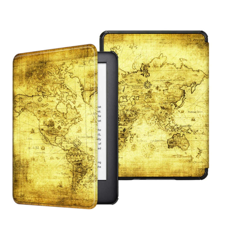 AMAZON KINDLE (2019) PREMIUM SLIM PROTECTIVE FLIP COVER ANCIENT MAP | FINTIE
