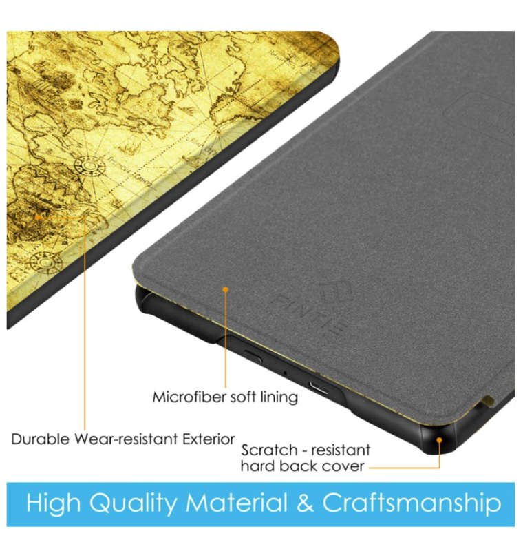 AMAZON KINDLE (2019) PREMIUM SLIM PROTECTIVE FLIP COVER ANCIENT MAP | FINTIE