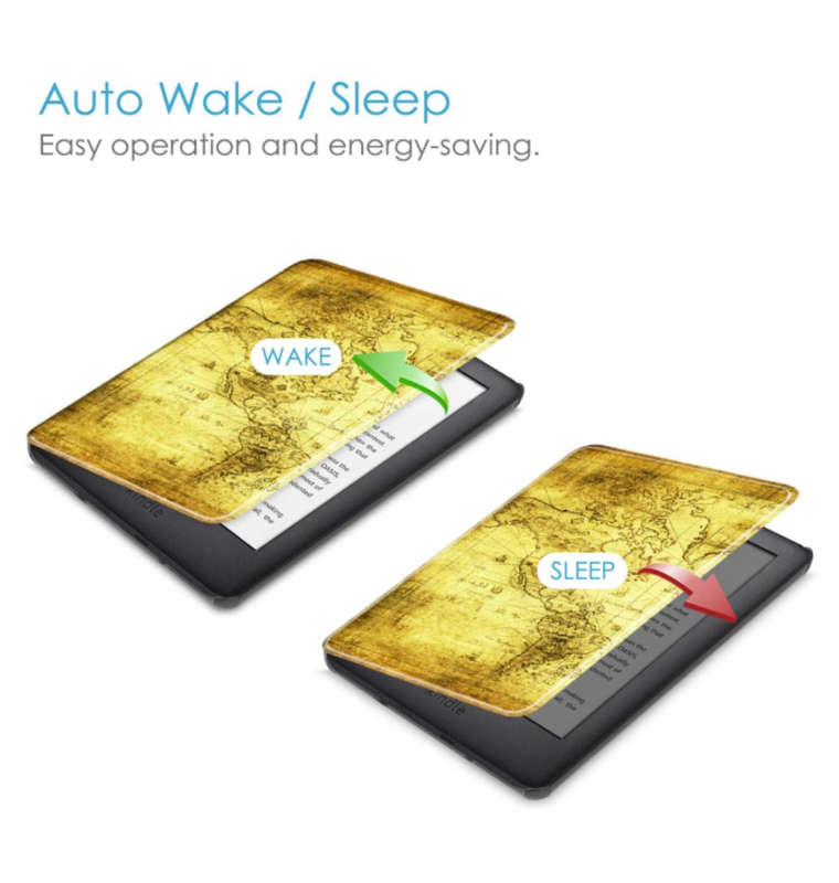 AMAZON KINDLE (2019) PREMIUM SLIM PROTECTIVE FLIP COVER ANCIENT MAP | FINTIE