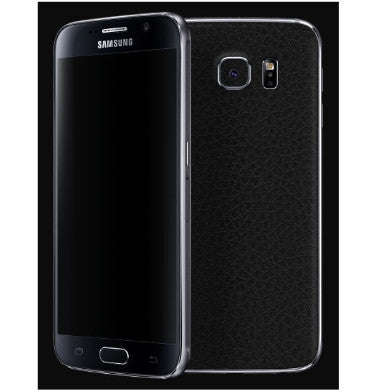 SAMSUNG GALAXY S6 PREMIUM 3M CARBON FIBRE BACK SKIN BLACK LEATHER | DBRAND