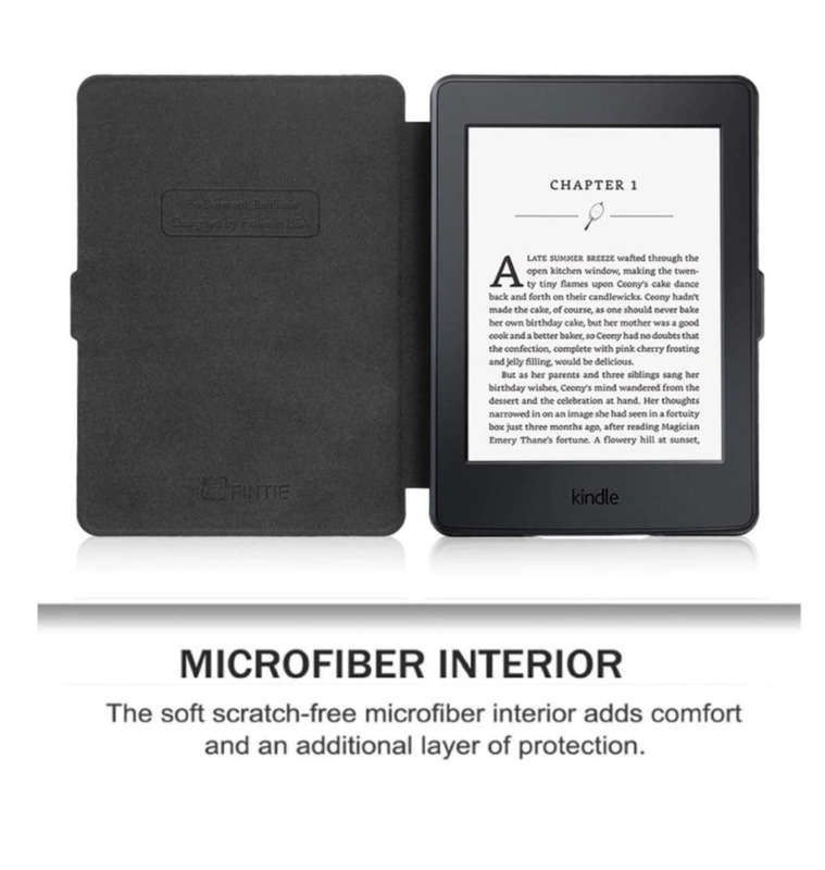 AMAZON KINDLE (2018) PREMIUM SLIM PROTECTIVE FLIP COVER BLACK | FINTIE