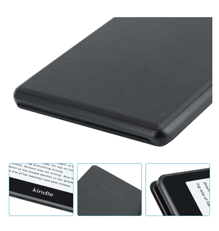 AMAZON KINDLE (2021) PREMIUM SLIM THIN LIGHT PU LEATHER PROTECTIVE FLIP COVER GRAY | OMOTION
