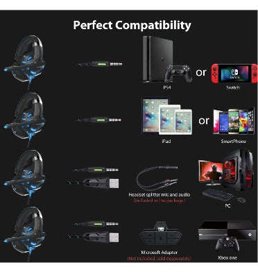 SYNCWIRE GAMING HEADSET WITH MIC BLUE