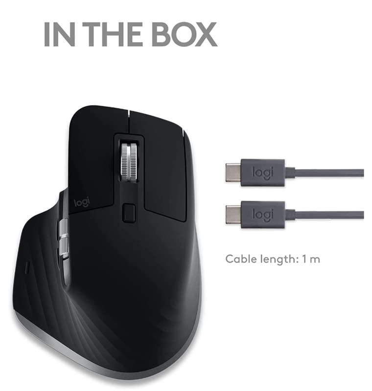 LOGITECH MX MASTER 3S WIRELESS MOUSE MAC EDITION SPACE GRAY
