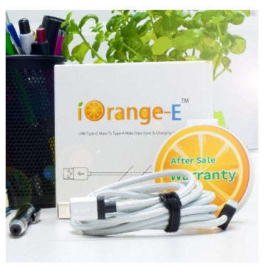 USB-C TO USB 2.0 TYPE A 2M BRAIDED GOLD | I-ORANGE