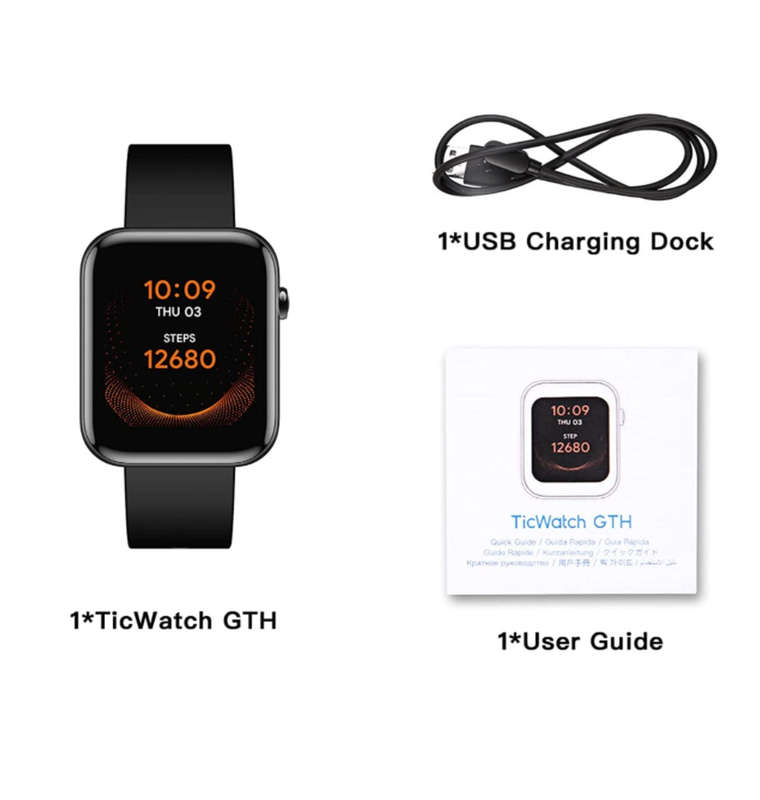 TICWATCH GTH SMARTWATCH BLACK