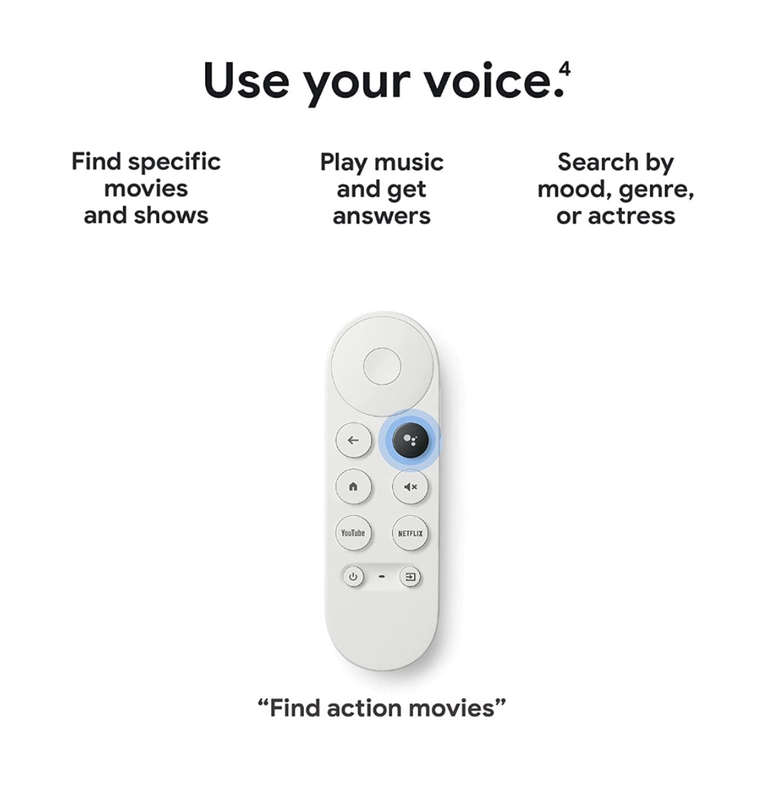 GOOGLE CHROMECAST 4 HD WITH GOOGLE TV SNOW