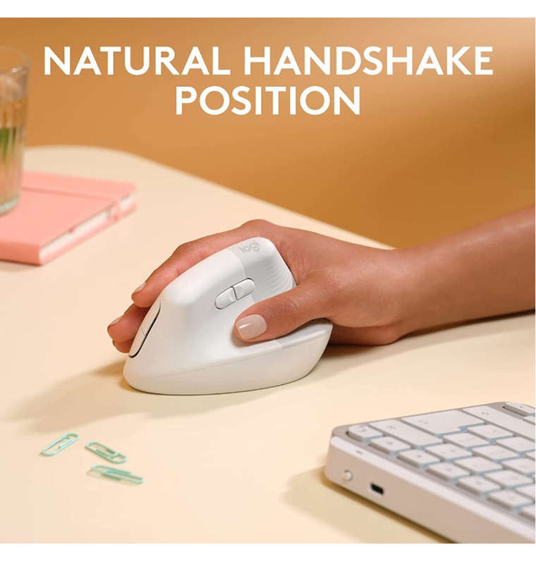 LOGITECH LIFT VERTICAL ERGONOMIC MOUSE MAC EDITION WHITE