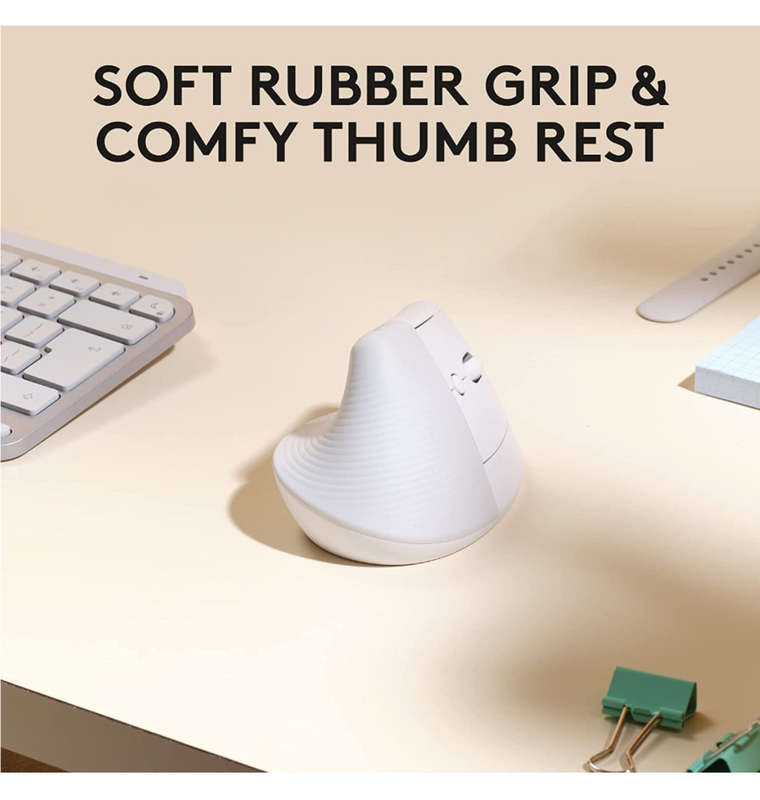 LOGITECH LIFT VERTICAL ERGONOMIC MOUSE MAC EDITION WHITE