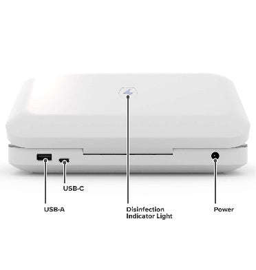 PHONESOAP 3 UV SMARTPHONE SANITIZER & UNIVERSAL CHARGER WHITE