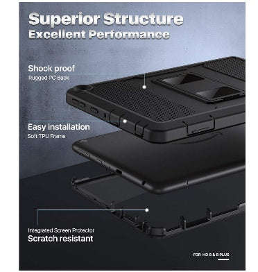 AMAZON FIRE HD 8" PLUS TABLET (2020) FULL BODY RUGGED PROTECTIVE CASE BLACK | MOKO