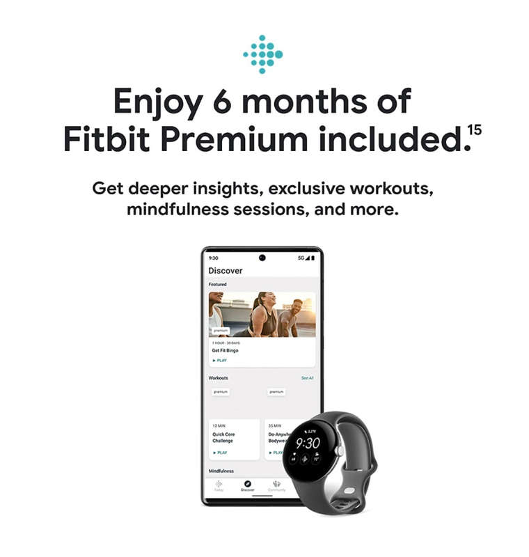 GOOGLE PIXEL WATCH SILVER/CHARCOAL
