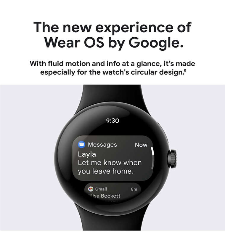 GOOGLE PIXEL WATCH SILVER/CHALK