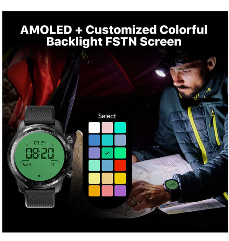 TICWATCH PRO 3 ULTRA GPS SMARTWATCH SHADOW BLACK