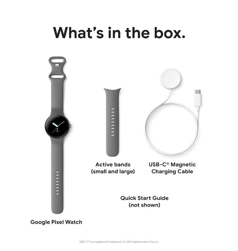 GOOGLE PIXEL WATCH SILVER/CHALK