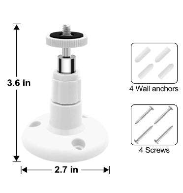 WYZE CAM PAN WALL MOUNT BRACKET & POWER EXTENSION CABLE 26FT/8M WHITE