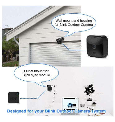 BLINK XT3 CAMERA WALL MOUNT PROTECTIVE COVER & BRACKET BLACK 3PK