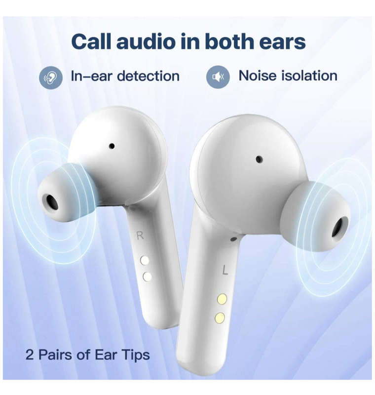 TICPODS FREE WIRELESS BLUETOOTH EARBUDS ICE WHITE