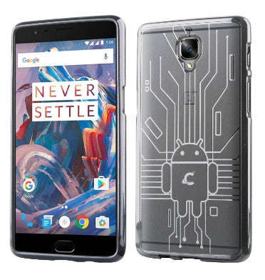 ONEPLUS 3 BUGDROID CIRCUIT CASE CLEAR | CRUZERLITE