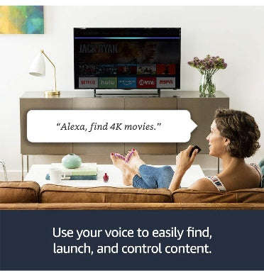 AMAZON FIRE TV STICK 4K (2018) STREAMING MEDIA PLAYER WITH ALEXA VOICE REMOTE