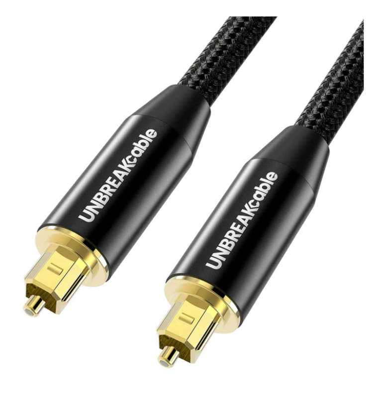 UNBREAKCABLE DIGITAL OPTICAL AUDIO DOUBLE NYLON BRAIDED CABLE 3M