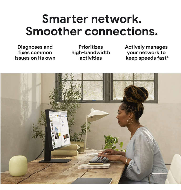 GOOGLE NEST WI-FI PRO 6E MESH ROUTER SNOW (2022)