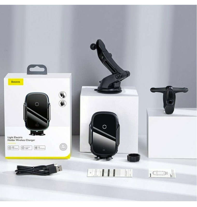 BASEUS 15W WIRELESS CAR CHARGER VENT/DASH MOUNT WITH IR SENSOR
