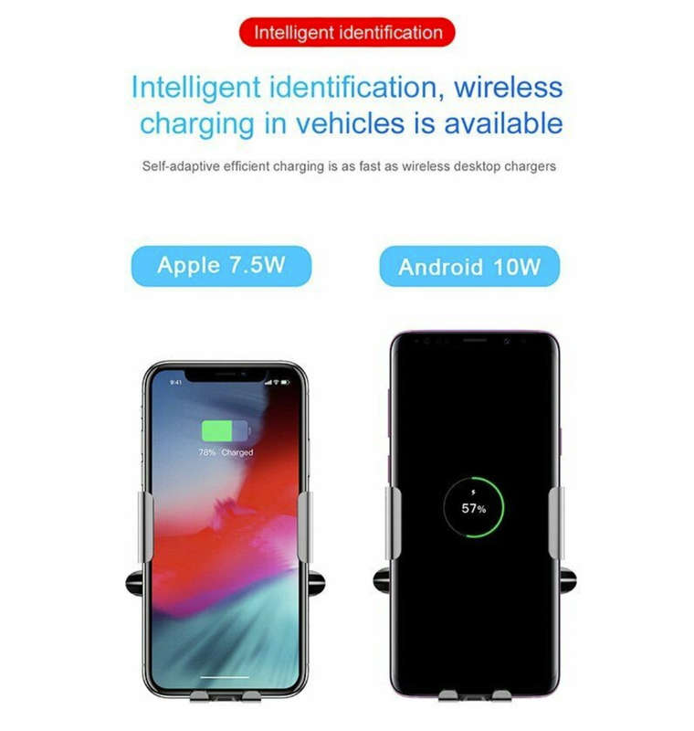 BASEUS 10W WIRELESS CAR CHARGER VENT MOUNT WITH IR SENSOR