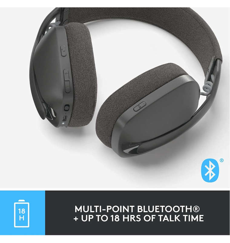 LOGITECH ZONE VIBE 100 WIRELESS HEADPHONES GRAPHITE