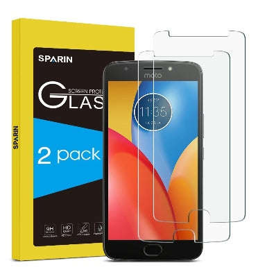 MOTO E4 PLUS PREMIUM TEMPERED GLASS SCREEN PROTECTOR 9H 2PK | SPARIN