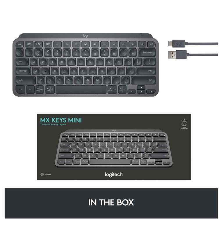 LOGITECH MX KEYS MINI WIRELESS KEYBOARD GRAPHITE