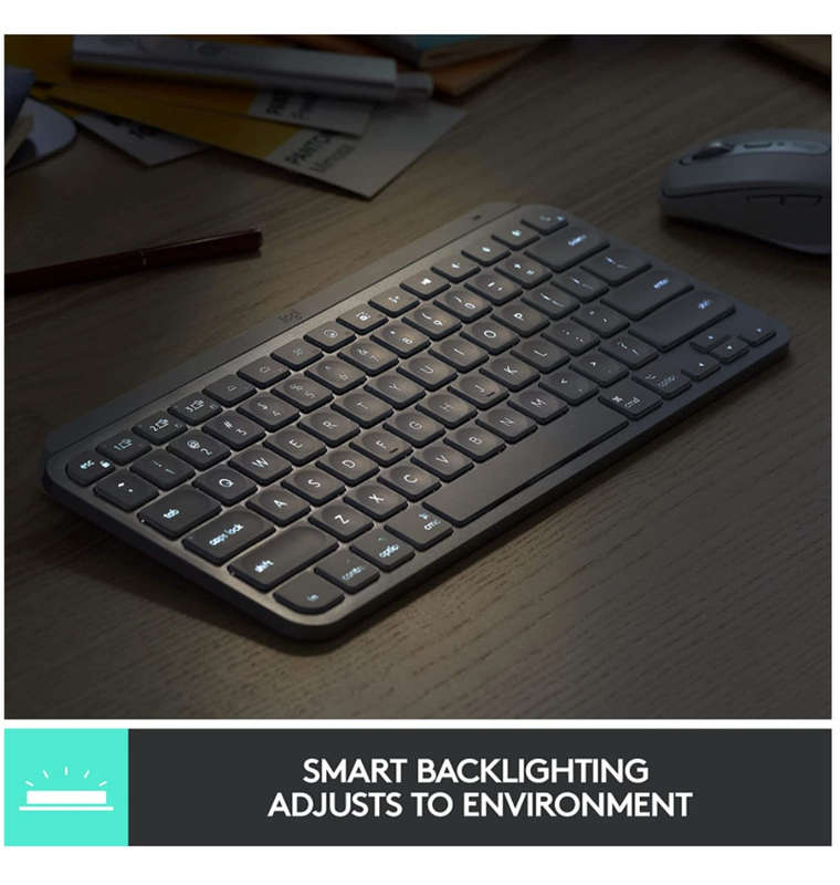 LOGITECH MX KEYS MINI FOR MAC WIRELESS KEYBOARD PALE GRAY