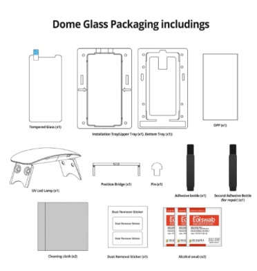 SAMSUNG GALAXY NOTE 8 TEMPERED SCREEN PROTECTOR DOME GLASS | WHITESTONE