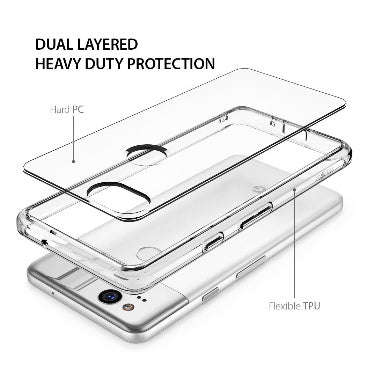 GOOGLE PIXEL 2 PREMIUM FUSION CASE CRYSTAL CLEAR | RINGKE