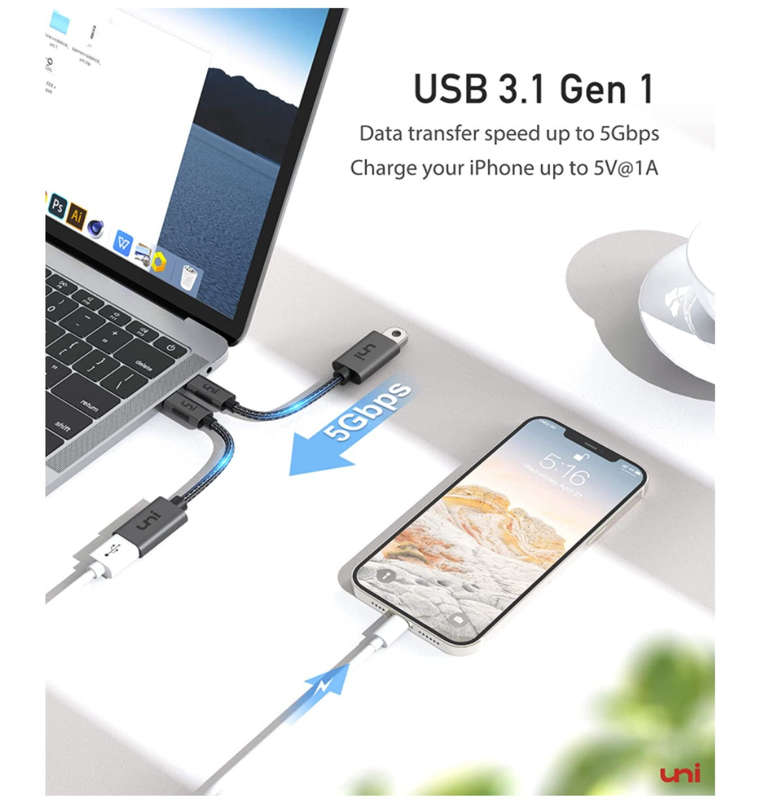 USB-C THUNDERBOLT TO USB ADAPTOR CABLE 2PK | UNI