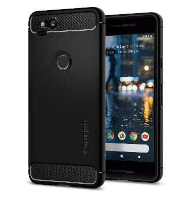 GOOGLE PIXEL 2 PREMIUM RUGGED ARMOR CASE BLACK | SPIGEN
