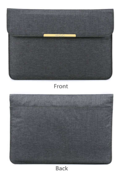 HYZUO 13" LAPTOP PROTECTIVE SLEEVE CASE WITH CARRY BAG CHIFFON FABRIC DARK GRAY