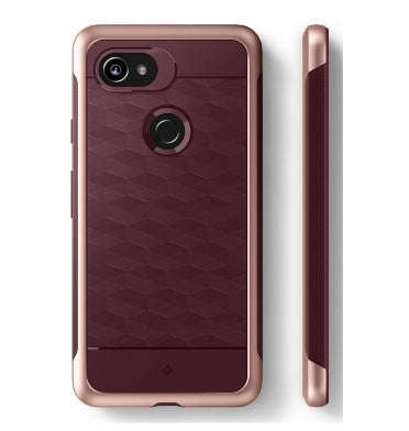 GOOGLE PIXEL 2 XL PREMIUM SLIM DUAL LAYER CASE BURGUNDY PARALLAX SERIES | CASEOLOGY