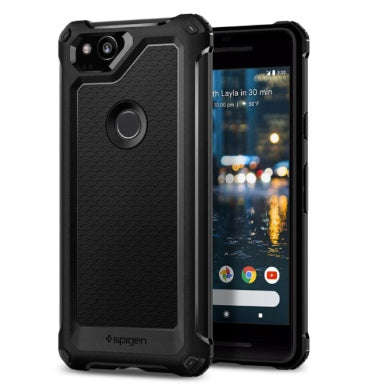 GOOGLE PIXEL 2 PREMIUM RUGGED ARMOR EXTRA CASE BLACK | SPIGEN