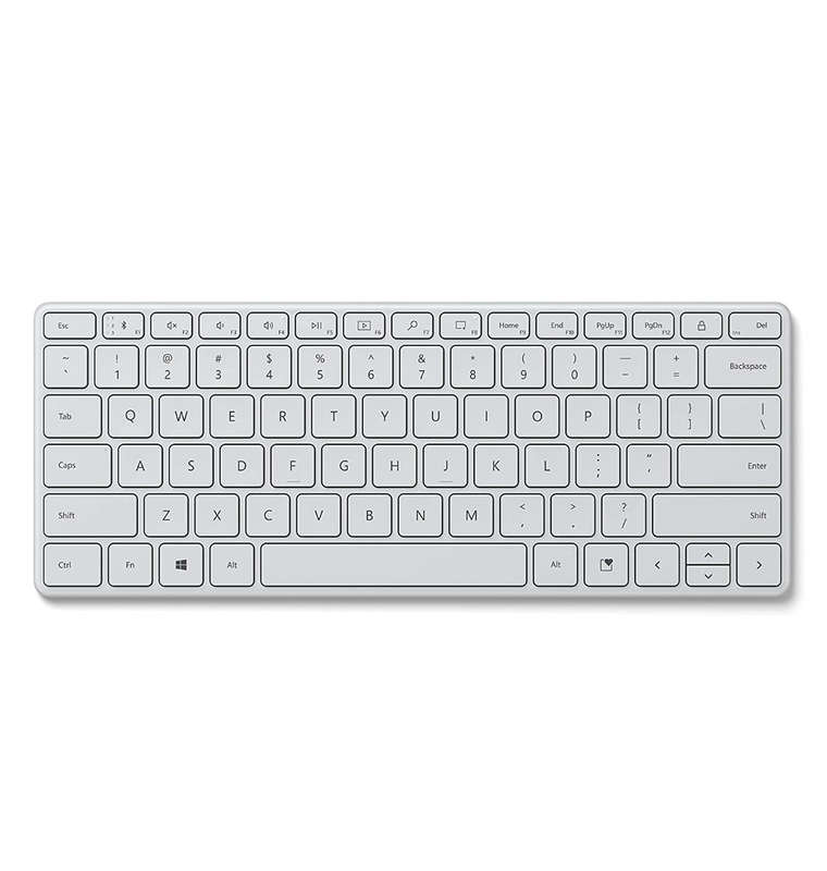 MICROSOFT DESIGNER COMPACT WIRELESS KEYBOARD GLACIER