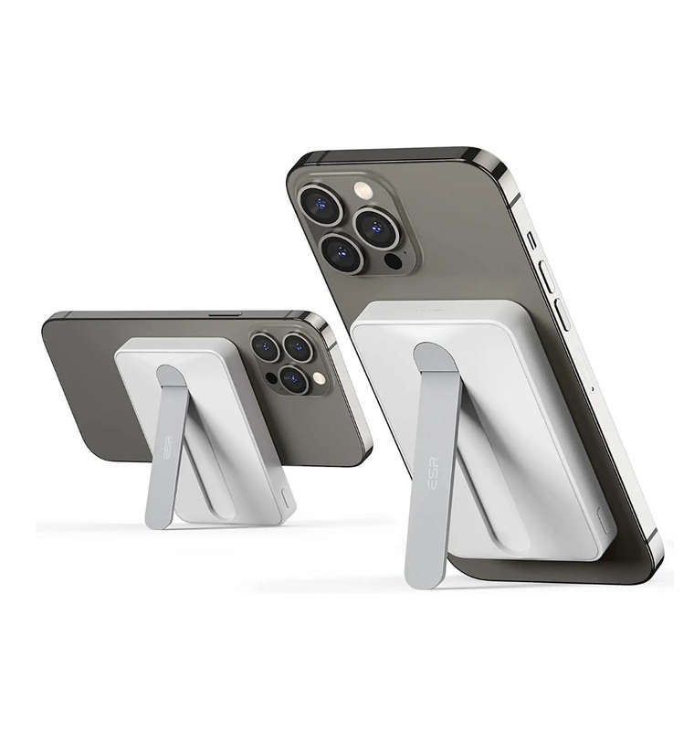 HALOLOCK MINI MAGSAFE KICKSTAND WIRELESS 5000MAH POWER BANK WHITE | ESR