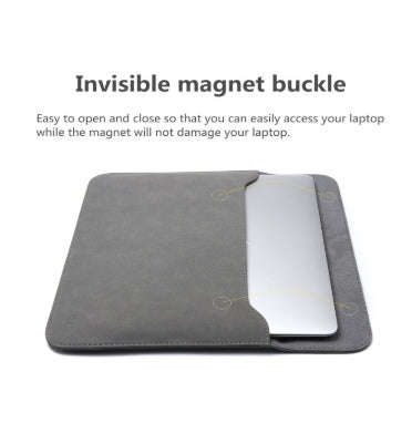 HYZUO 13" LAPTOP PROTECTIVE SLEEVE CASE WITH CARRY BAG SUEDE MATTE GRAY
